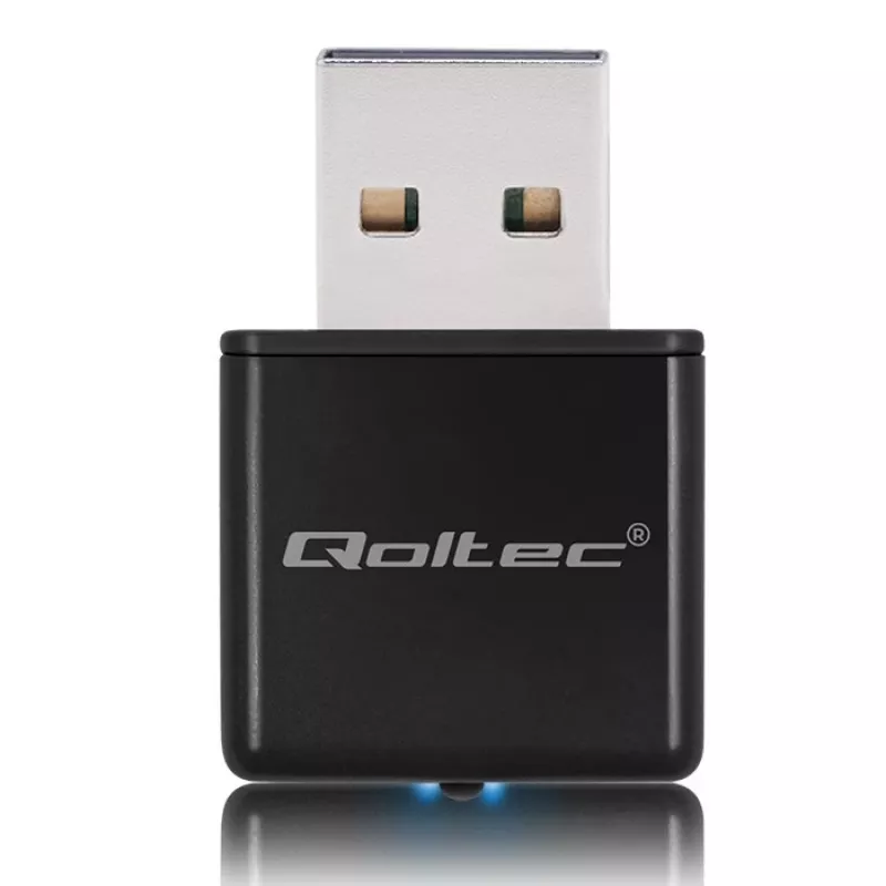 Wi‑Fi USB adapter QOLTEC NANO 56986 — mini N, USB 2.0, 802.11n