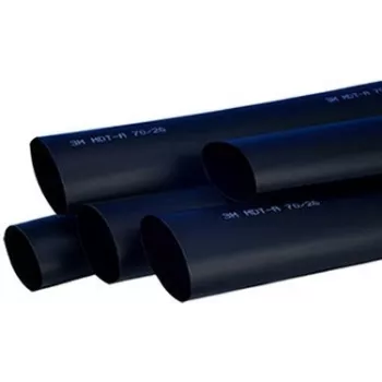 3M TE100037569 - Heat-Shrink Tubing - Black - 100 cm - 1,2 cm - 135 °C