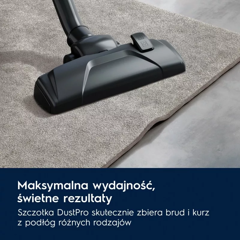 Drum vacuum Electrolux EB31C1DB 750W, 3 L dust bag, HEPA filter, telescopic steel tube