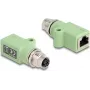 DeLOCK 60681 M12 RJ45 Green Connector M12 RJ45 Gold Plating