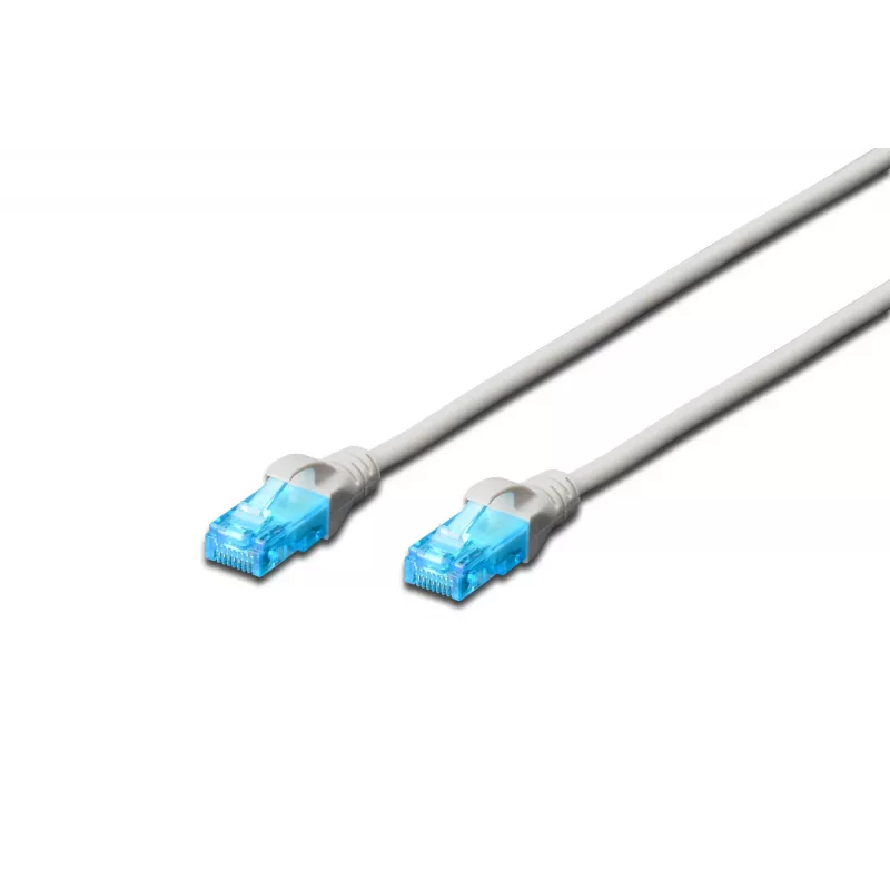 Network Cable Digitus CAT 5e U/UTP Patch Cord RJ-45 Cat5e 1.5m Grey