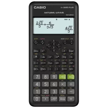 Scientific calculator CASIO FX-350ES Plus 2nd, pocket, 2-line display, 12 digits, battery, black, 162×77×11 mm