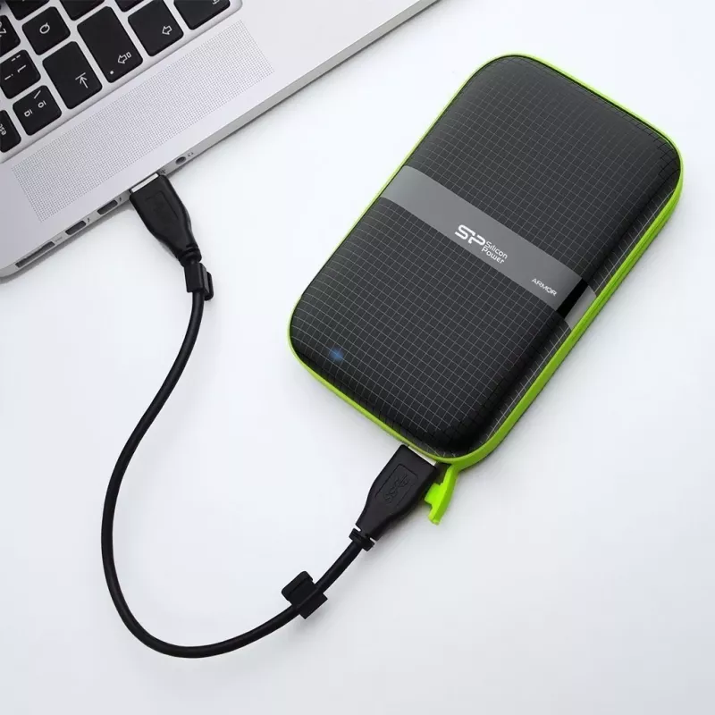 SILICON POWER Armor A60 - Festplatte - 4TB - extern (tragbar) - 2.5 (6,4 cm) - USB3.0 - Schwarz (SP040TBPHDA60S3K)