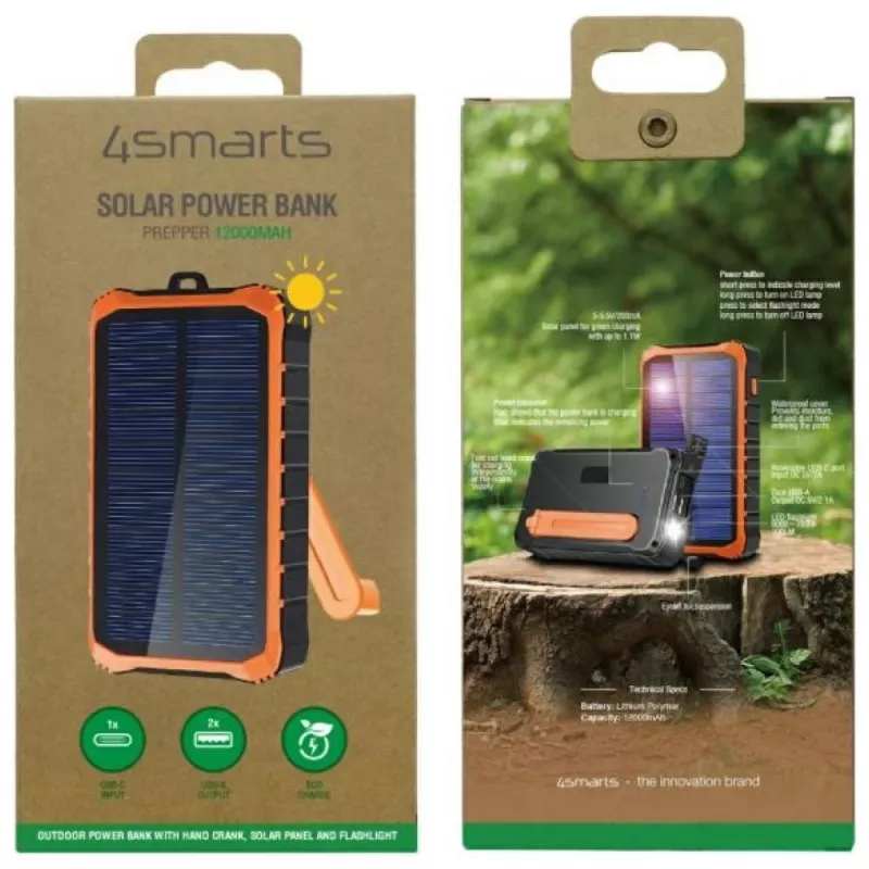 Powerbank Propper Solar 12000mAh grey