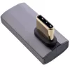 InLine USB4 adapter, USB-C plug/socket vertical right/left angled, alu, grey