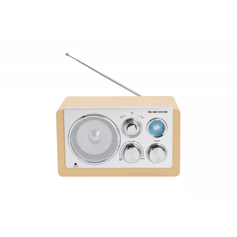 Denver TR-63LW radio Personal Analog Bamboo, Silver