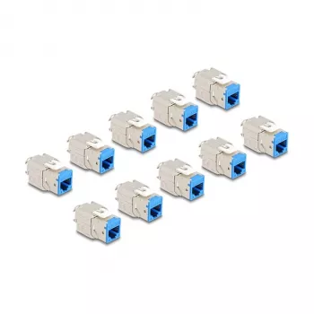 DeLOCK keystone module 88113 Flat RJ-45 Blue 10 pcs