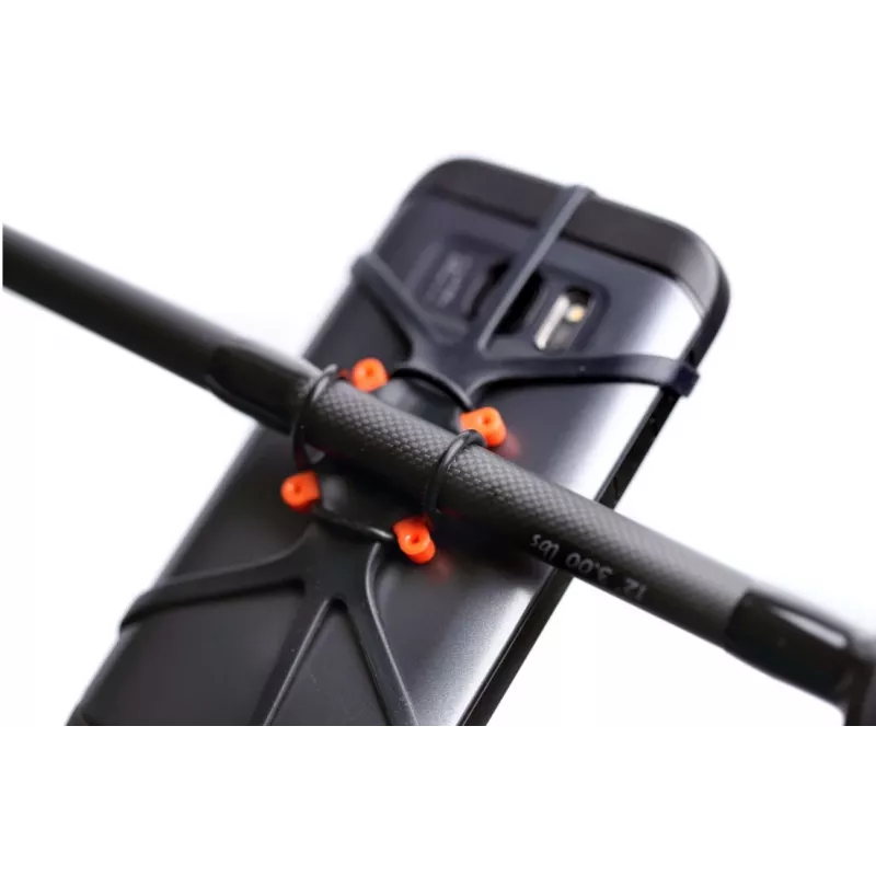 Adjustable phone holder deeper ITGAM0003 — fishing rod phone mount, silicone, for 3.5–5 inch phones, 280 mm, black