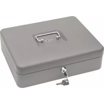 Cash box WEDO Standard Plus 30×24×9 cm with banknote clips (metal lock, removable tray)