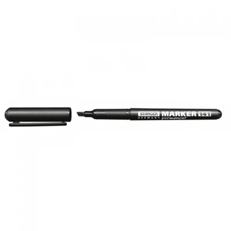 Permanent marker Stanger M141, black ink, 1–3 mm tip