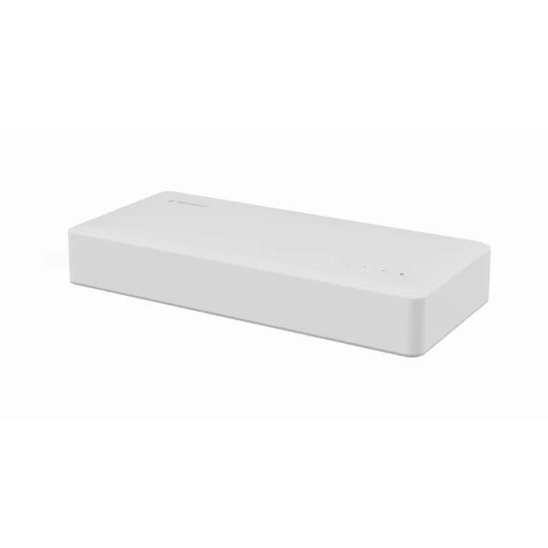 Unmanaged Switch GEMBIRD NSW-G8-01 — 8× Gigabit Ethernet (10/100/1000), White, DC 5V