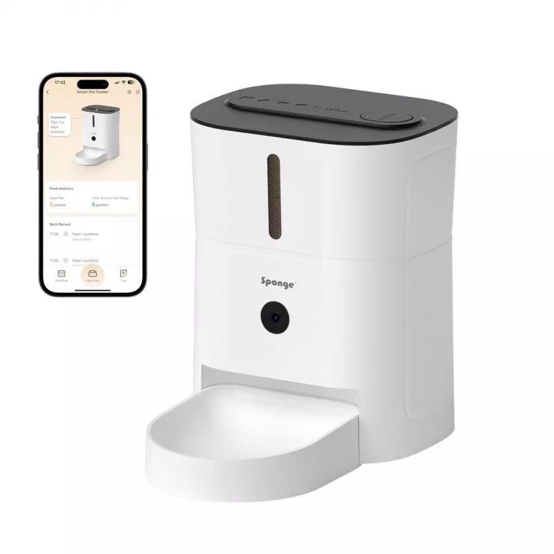 Smart pet feeder with camera Sponge SPONGE Pet Feeder Smart Camera