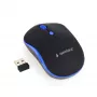 Wireless optical mouse Gembird MUSW-4B-03-B, RF, ambidextrous, 1600 DPI, 4 buttons, battery-powered, blue/black
