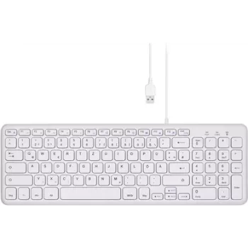 Perixx PERIBOARD-213 DE W USB Keyboard German, QWERTZ White (11960)