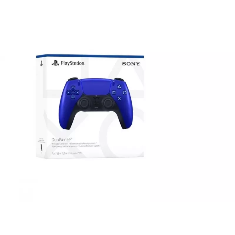 Wireless gamepad Sony DualSense — cobalt blue, for PlayStation 5, built-in Li‑Ion battery, motion sensor, haptic feedback, 3.5 mm jack