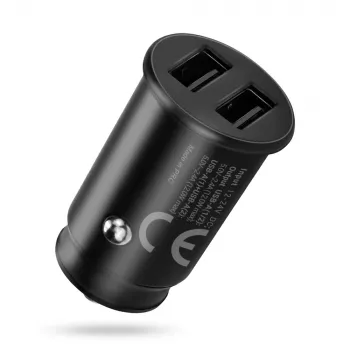 Car charger everActive CC-25C 2x USB-A + USB-C, 12W, in-car USB power adapter