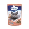 Wet cat food PREVITAL Cat Food Mix 4 Flavors — Chicken, Veal, Salmon, Poultry, 96 x 100 g sachets (9.6 kg, adult)