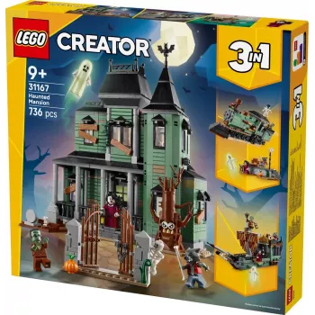 Construction toy LEGO Creator 3-in-1 Haunted House model 31167 — 736 pieces, 3 builds, 5 minifigures