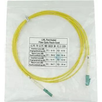 Fiber optic cable BlueOptics SFP2121BU20MM, 20 m, LC connectors, G.657.A1, yellow