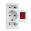 Maclean MCE215 Multi-Plug Adapter, 1x16 A + 2x2.5 A Schuko