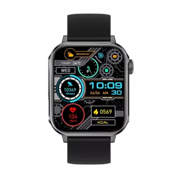 Smartwatch Colmi P80 black — wrist wearable, color display, health & activity tracking