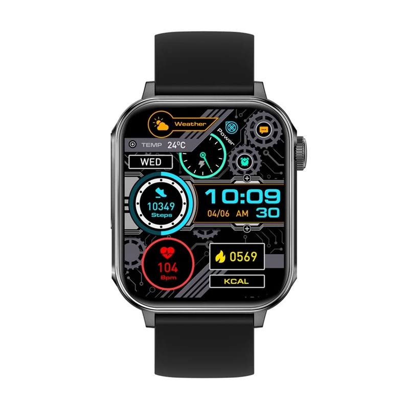 Smartwatch Colmi P80 black — wrist wearable, color display, health & activity tracking