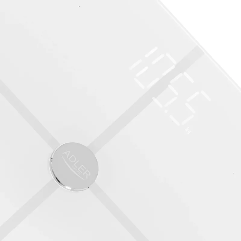 Bathroom scale Adler AD 8187 — max weight 180 kg, accuracy 100 g, BMI measurement, white