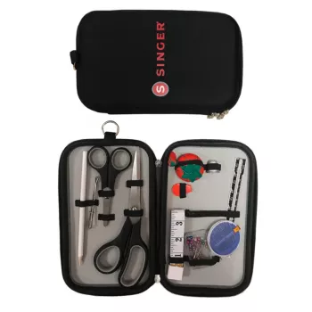 SINGER Sewing Kit 13640 Beginner — 64-piece sewing accessory set with threads, needles, pins, measuring tape
