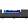Battery charger XTAR MC6C multi-slot smart charger for cylindrical Li‑ion cells, 6‑bay, supports 18650/21700/AA, 5V input, black