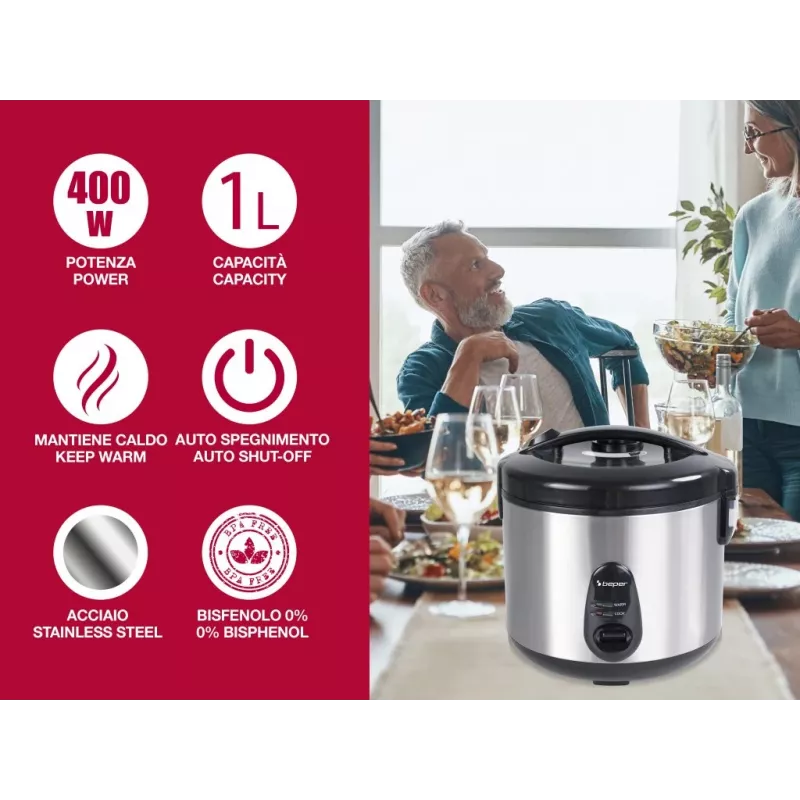 Beper P101VAP002 rice cooker and steamer