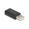 DeLOCK cable gender changer USB 2.0 Type-A 3.5 mm 4 pin Black 68001
