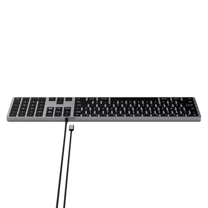 Satechi Slim W3 Keyboard USB-C with numpad (gray)