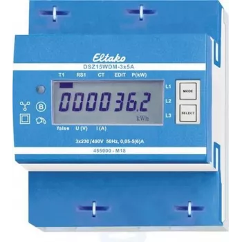 Three-phase energy meter Eltako DSZ15WDM-3x5A MID — 3×5 A input, MID-certified