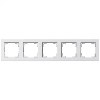 Wall plate GIRA E2 White — thermoplastic, screwless design, 80.8×366×9.3 mm