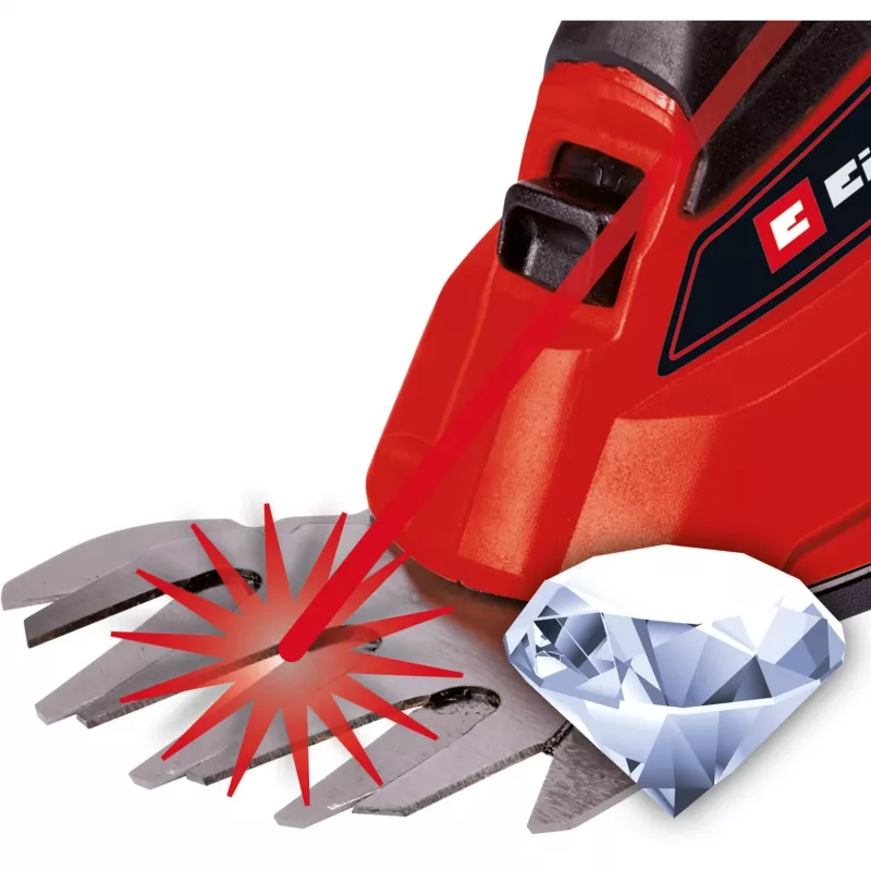 Einhell GE-CG 18 Li - Solo 100mm Red Cordless Grass Shears (3410370)