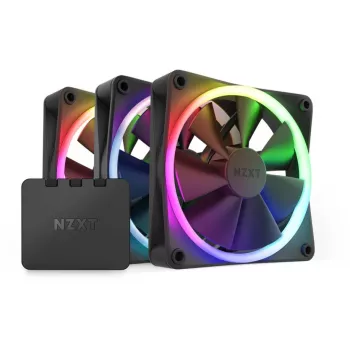 NZXT F120 RGB 120mm ARGB Case Fan Triple Pack - Black