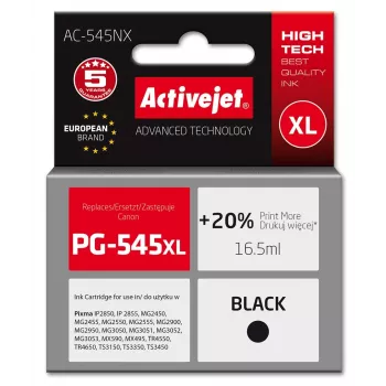 Ink cartridge ActiveJet AC-545NX Black compatible for Canon PG-545XL, XL high-yield 16.5 ml pigment