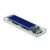 SSD enclosure DeLOCK 42620 External Enclosure for M.2 NVME PCIe SSD with USB Type-C female transparent