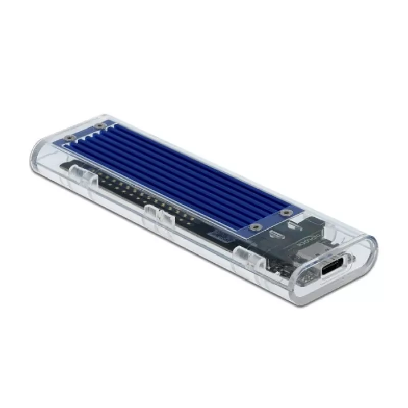 SSD enclosure DeLOCK 42620 External Enclosure for M.2 NVME PCIe SSD with USB Type-C female transparent