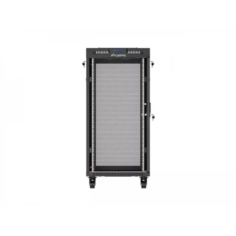 Rack cabinet LANBERG FF01-6624-23BL 24U freestanding 19 inch 600×600 mm IP20 black