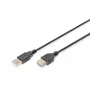 Digitus ASSMANN Basic - USB-Extension Cable - USB Type A, 4-pin (M) - USB Type A, 4-pin (W) - 3 m (USB/USB 2.0) - Moulded - Black (AK-300200-030-S)