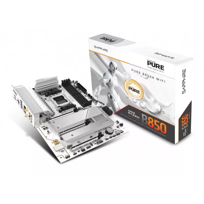 Motherboard Sapphire PURE B850A WIFI7 ATX — B850 chipset, Wi‑Fi 7, DDR4 support