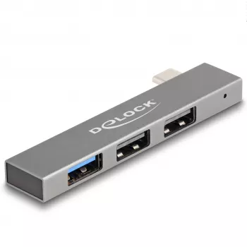 DeLOCK 3 Port Slim USB Hub USB Type-C 10 Gbps 2 x USB 2.0