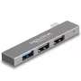 DeLOCK 3 Port Slim USB Hub USB Type-C 10 Gbps 2 x USB 2.0