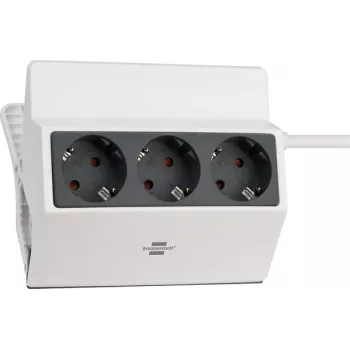 Brennenstuhl 1150070, 3 m, 3 AC-Outputs, Indoor, IP20, Anthracite, White, 16 A