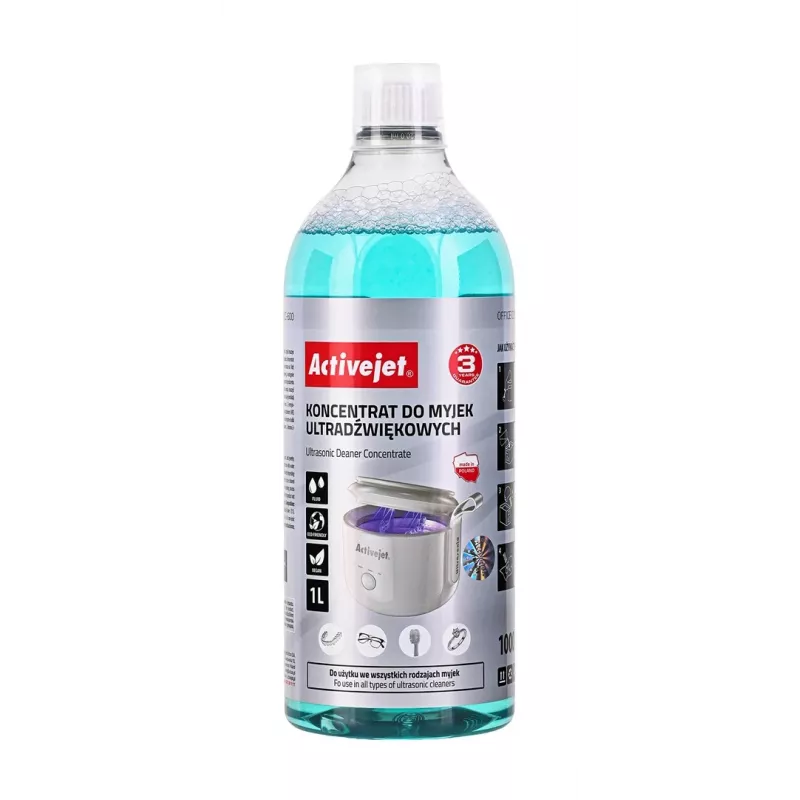 Cleaning concentrate for UV ultrasonic cleaners ActiveJet AOC-600, 1 L spray bottle