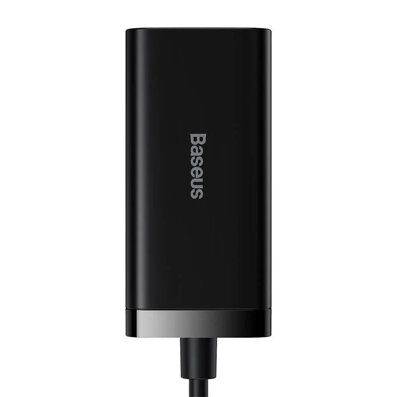 Baseus GaN3 Pro CCGP000101 Desktop Charger 100W, 2x USB-C + 2x USB-A, PD 3.0, QC 4.0+, 1.5 m cable, Black