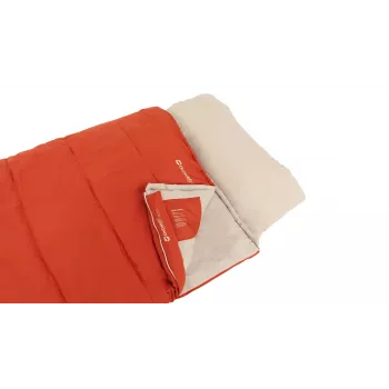 Sleeping bag Outwell Contour Lux adult rectangular, polyester, 2200×850 mm, max user height 190 cm, red