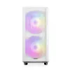 PC Case MODECOM AMIRANI ARGB Midi Tower White — ATX/ITX, 35 cm GPU, 16.5 cm CPU cooler, 2x200 mm fans