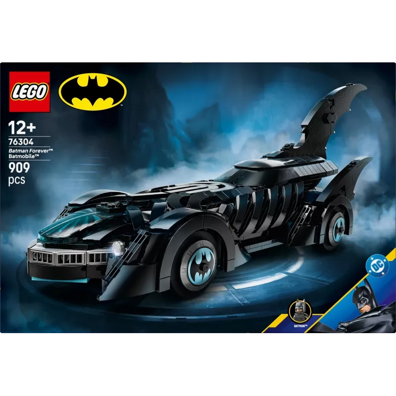 LEGO construction set DC Super Heroes Batman Forever Batmobile 76304 — 909 pieces, 1 minifigure, recommended age 12+